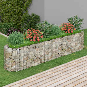 Visoka greda gabion pocinkano železo 260x50x50 cm
