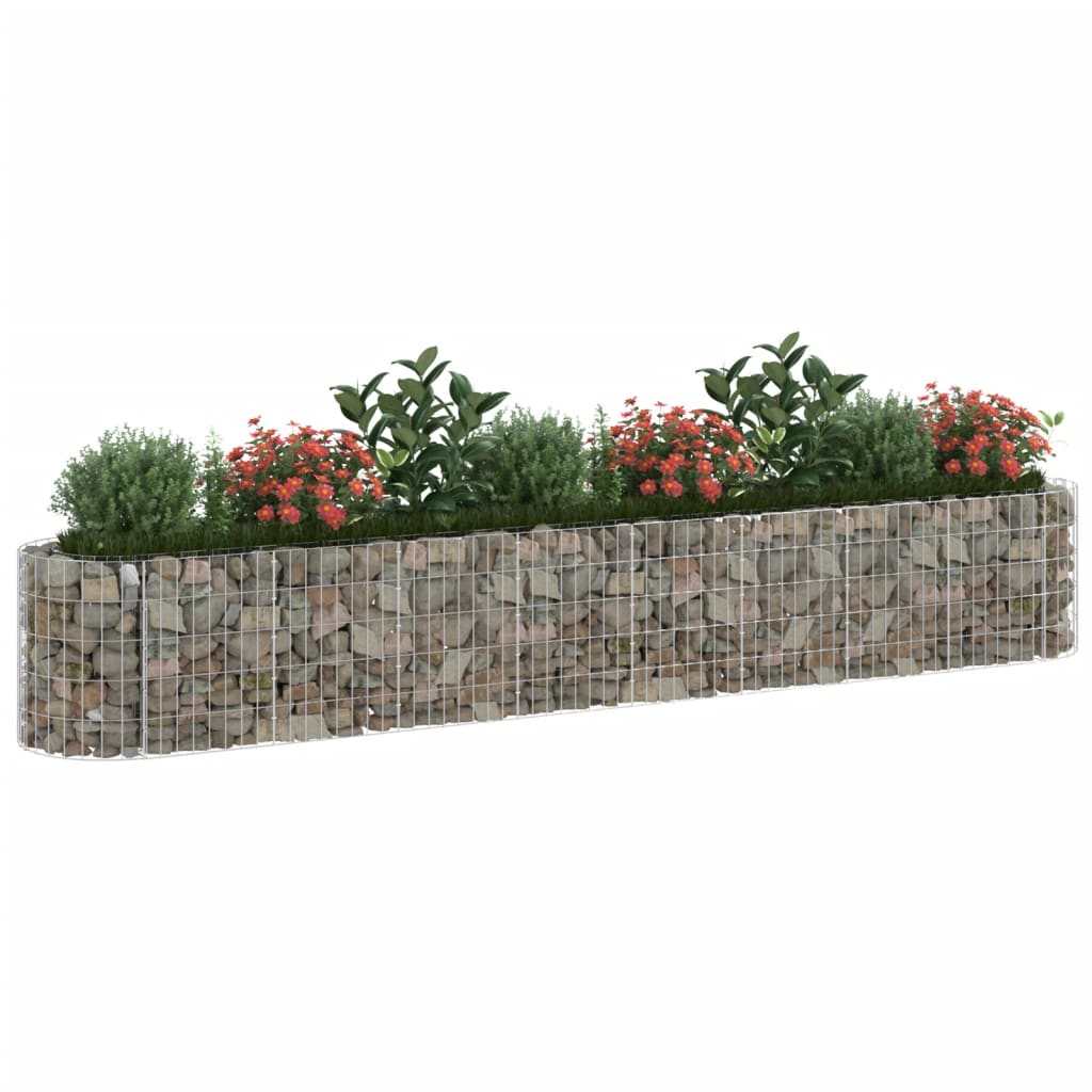 vidaXL Gabion plantenbak verhoogd 330x50x50 cm gegalvaniseerd ijzer