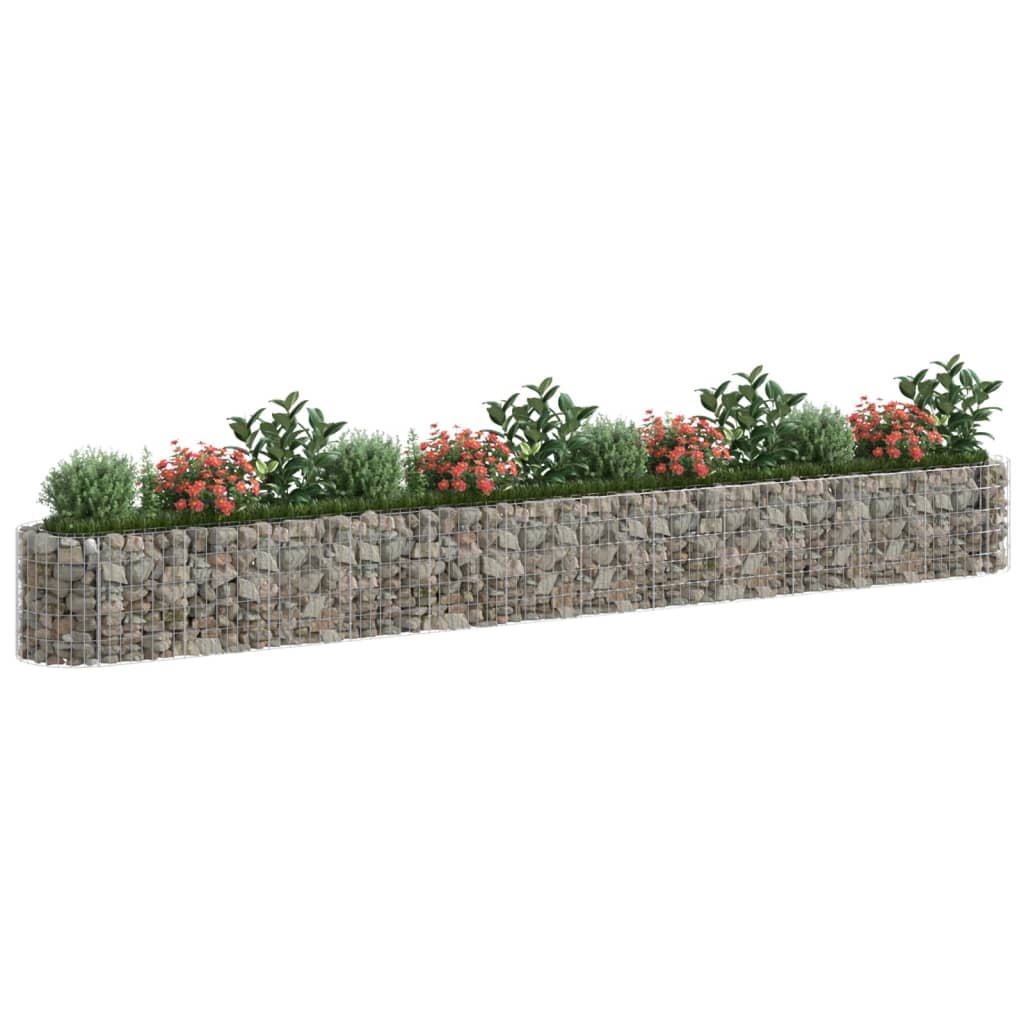 vidaXL Gabion plantenbak verhoogd 470x50x50 cm gegalvaniseerd ijzer