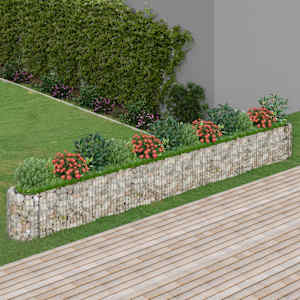 Visoka greda gabion pocinkano železo 470x50x50 cm