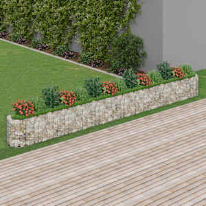 Visoka greda gabion pocinkano železo 540x50x50 cm
