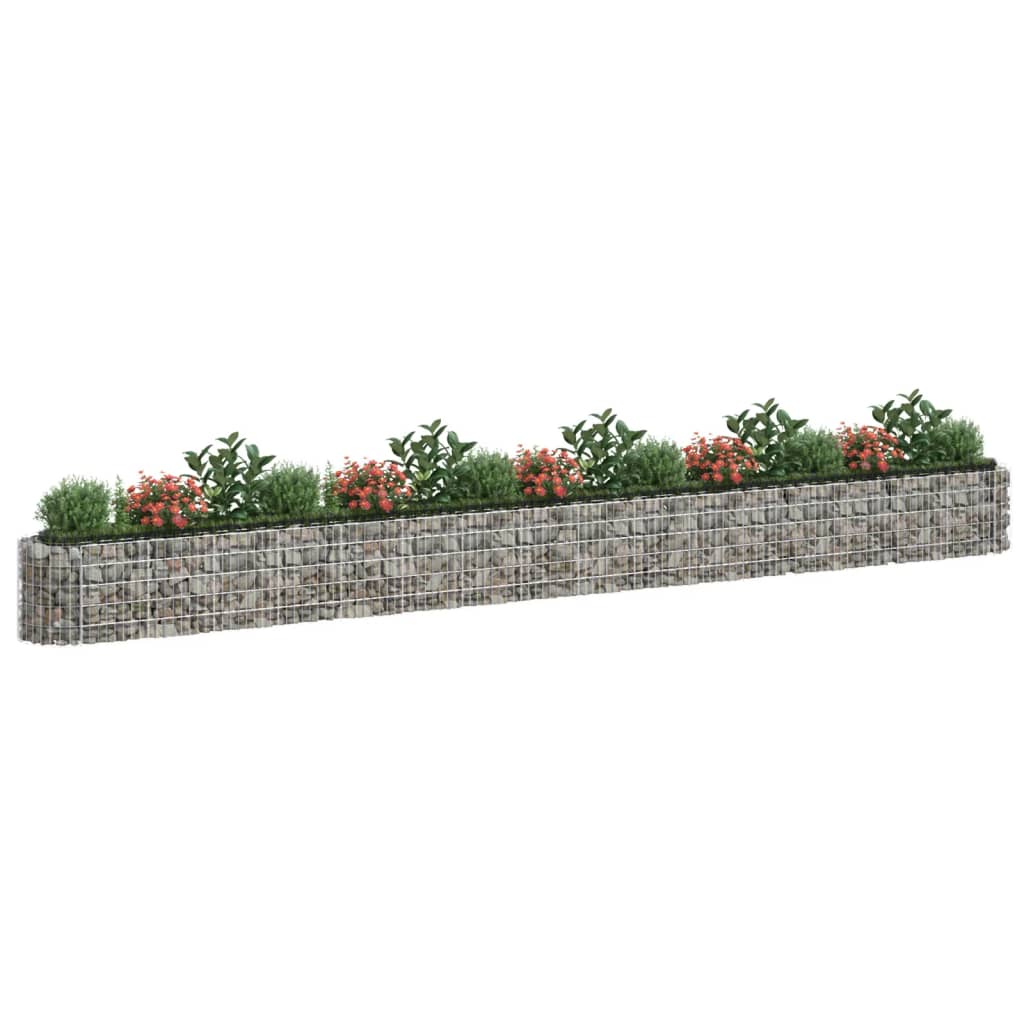 vidaXL Gabion plantenbak verhoogd 610x50x50 cm gegalvaniseerd ijzer