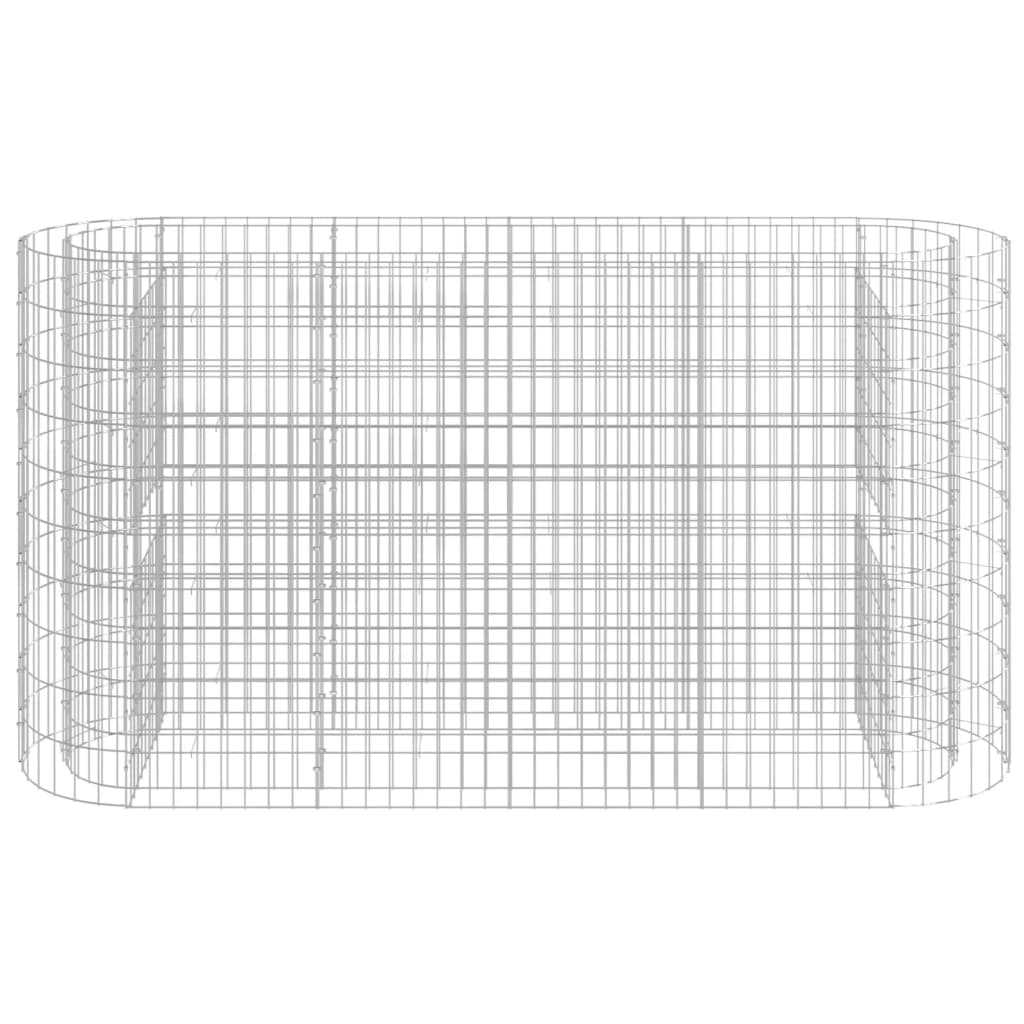 vidaXL Gabion plantenbak verhoogd 190x50x100 cm gegalvaniseerd ijzer afbeelding