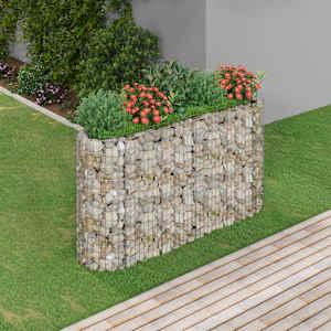 Visoka greda gabion pocinkano železo 190x50x100 cm