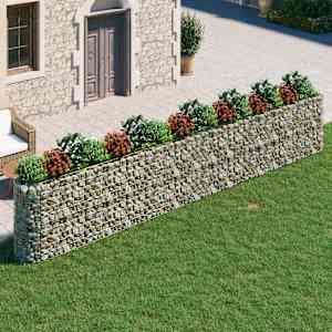 Gabionový vyvýšený záhon pozinkované železo 610 x 50 x 100 cm - obrázek 1