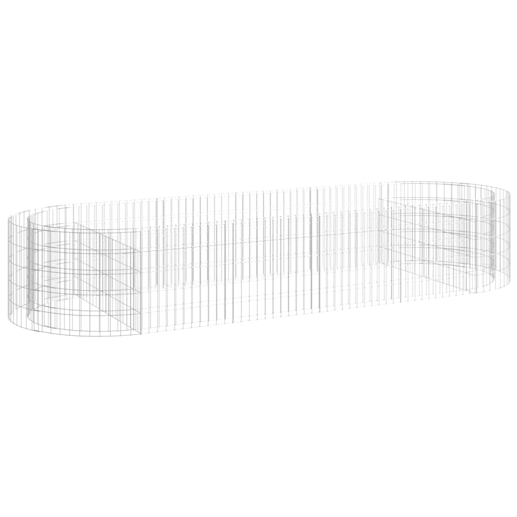 vidaXL Gabionový vyvýšený záhon pozinkované železo 300 x 100 x 50 cm