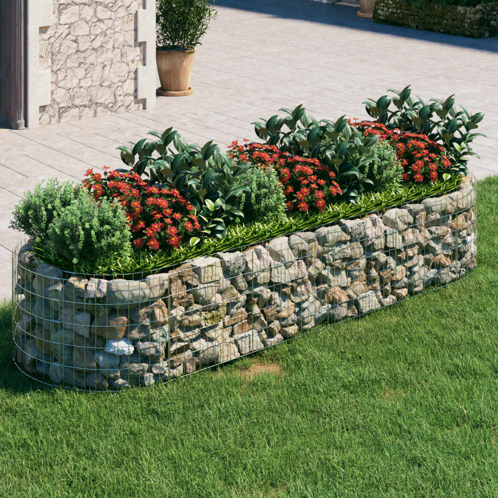 vidaXL Gabionen-Hochbeet Verzinktes Eisen 300x100x50 cm