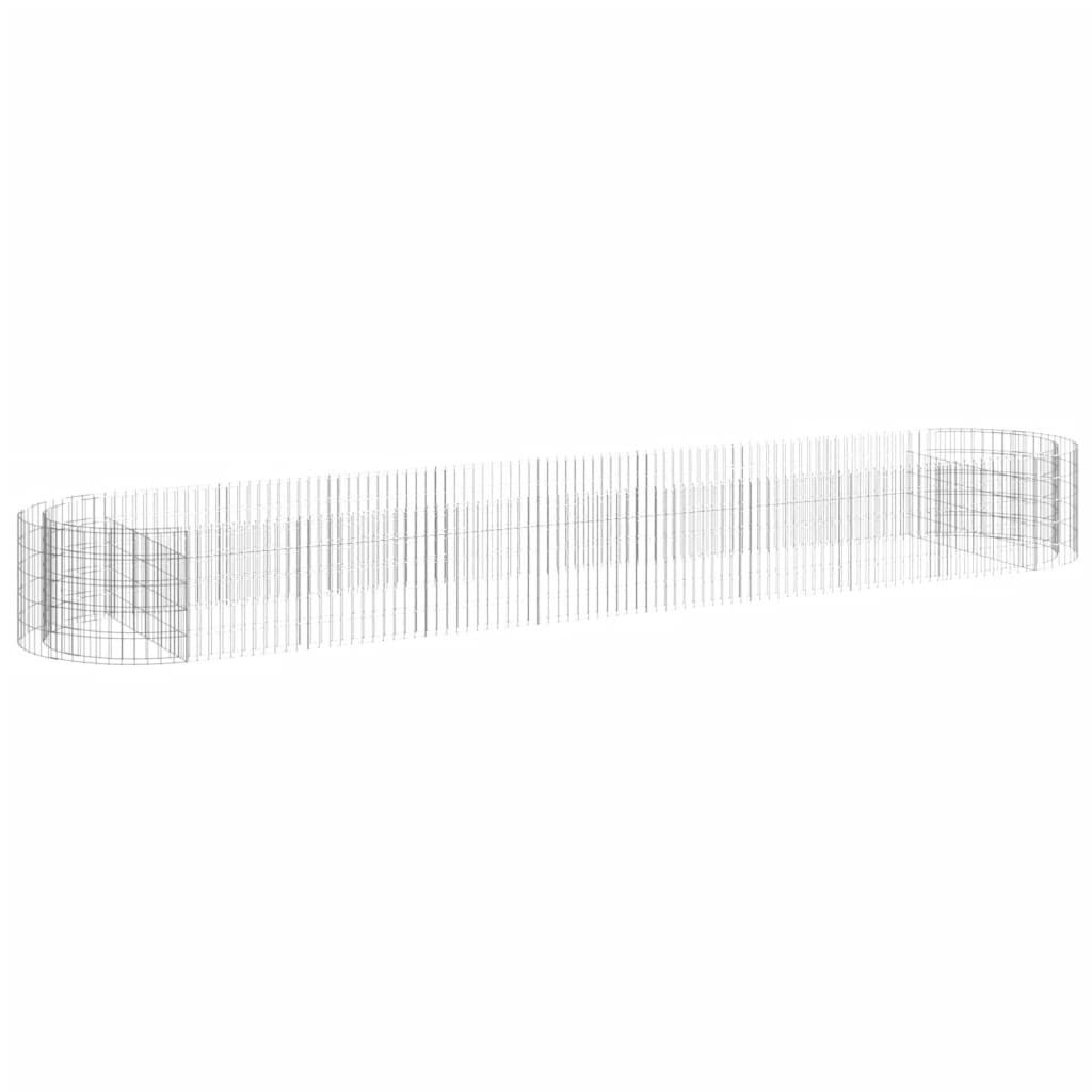 vidaXL Gabionový vyvýšený záhon pozinkované železo 500 x 100 x 50 cm
