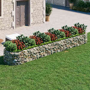 Visoka greda gabion pocinkano železo 500x100x50 cm