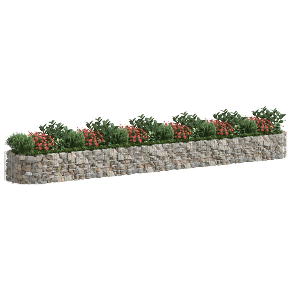 vidaXL horganyzott vas gabion magaságyás 600x100x50 cm