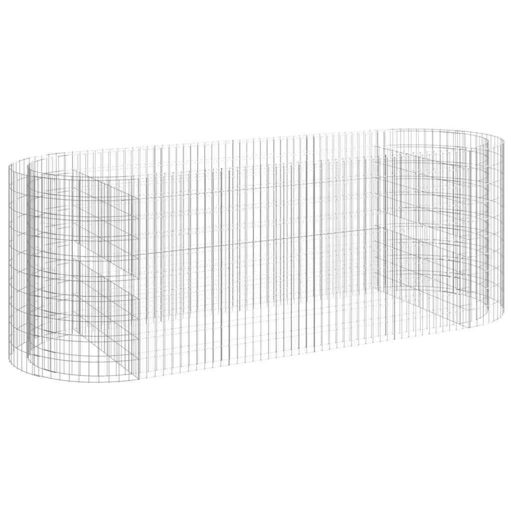 vidaXL Gabiónový vyvýšený záhon pozinkované železo 300x100x100 cm
