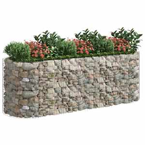 Gabionový vyvýšený záhon pozinkované železo 300 x 100 x 100 cm - obrázek 3