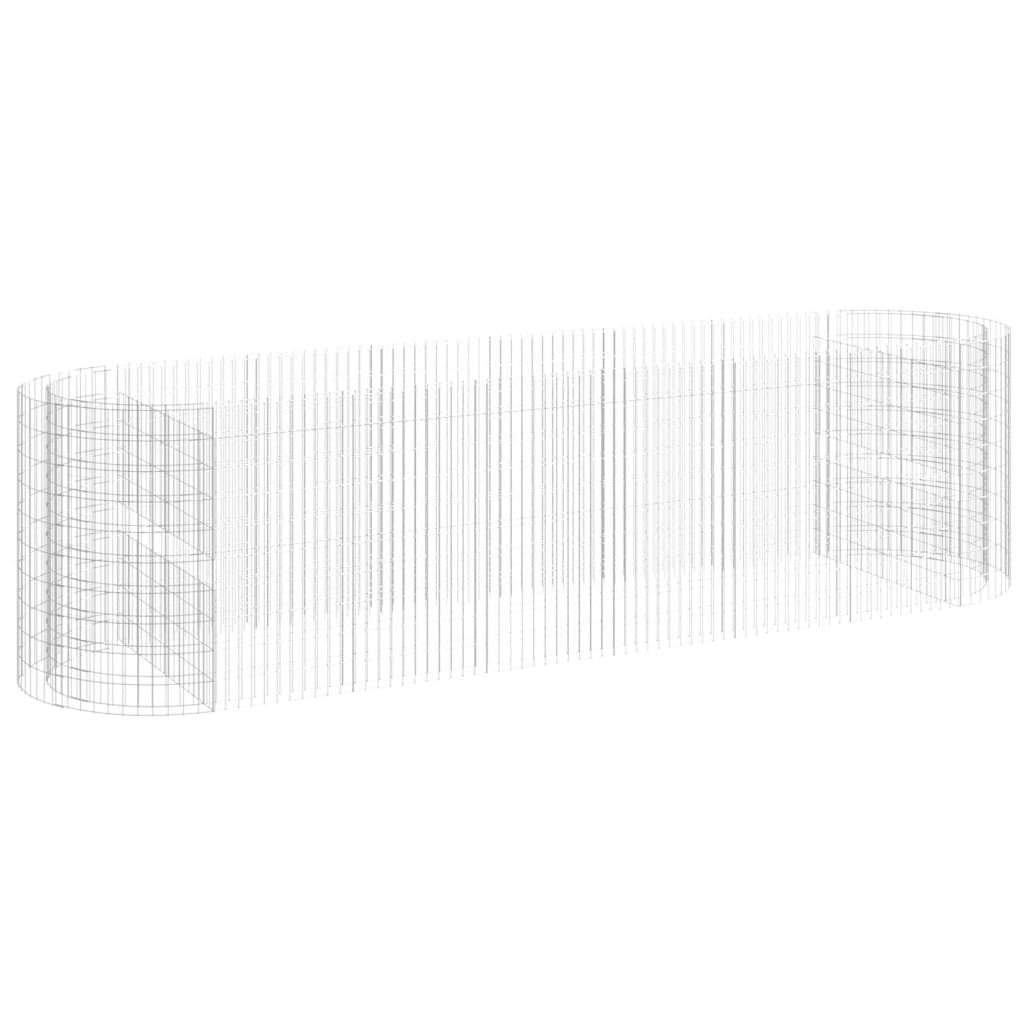 vidaXL Gabionový vyvýšený záhon pozinkované železo 400 x 100 x 100 cm