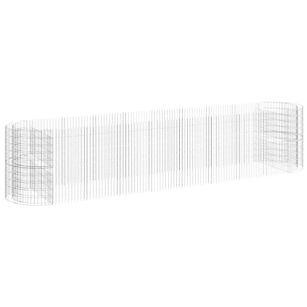 vidaXL Gabiónový vyvýšený záhon pozinkované železo 500x100x100 cm