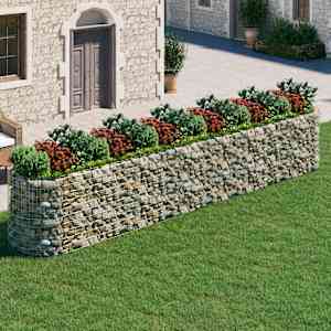 Visoka greda gabion pocinkano železo 600x100x100 cm