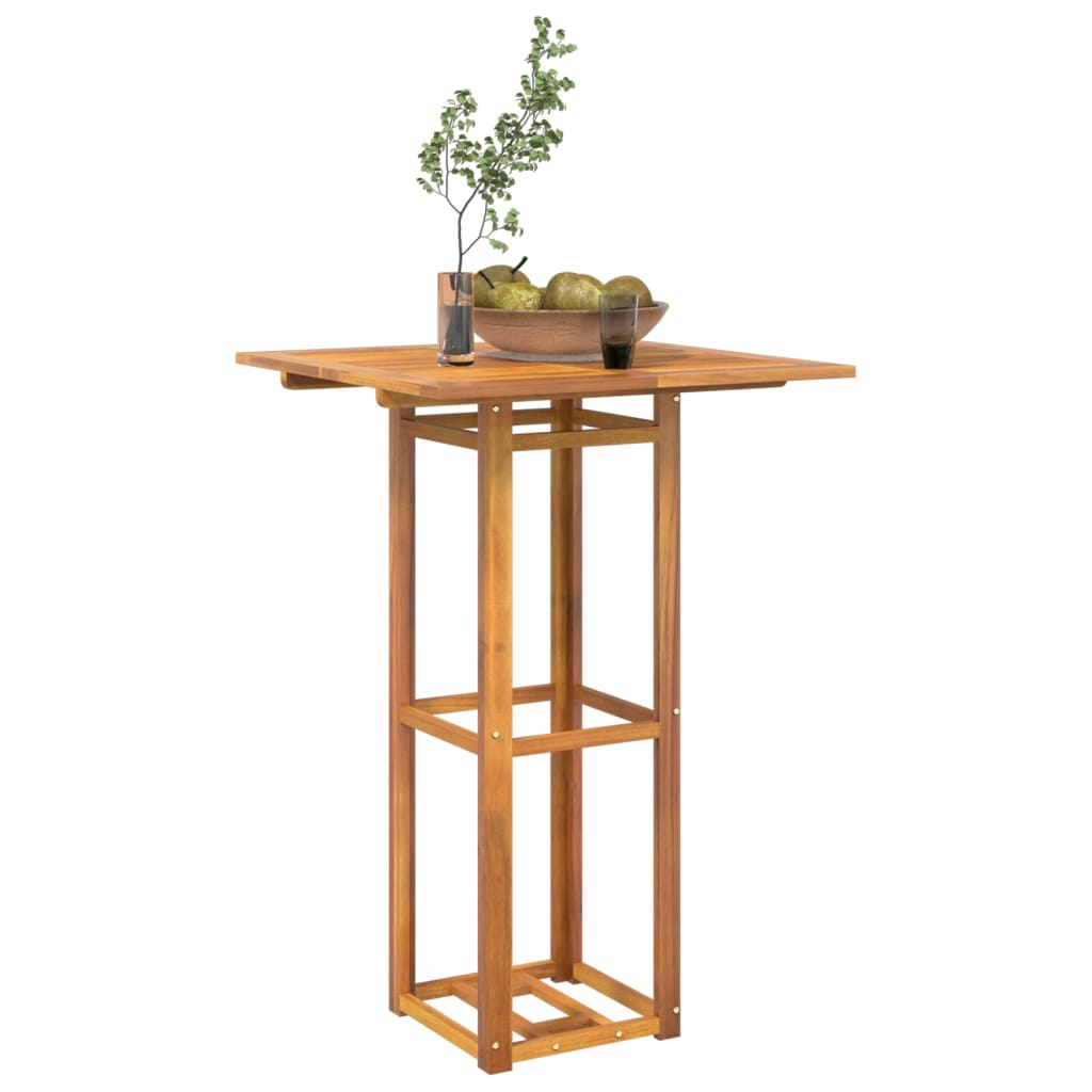 vidaXL Bistrotafel 75x75x110 cm massief acaciahout afbeelding