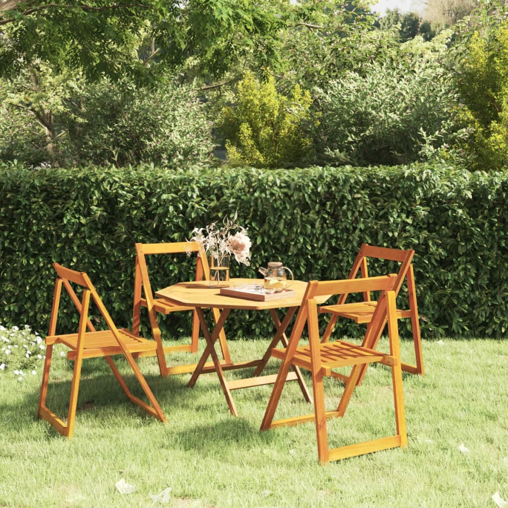 vida XL Klappbare Gartenstühle 4 Stk. Massivholz Akazie