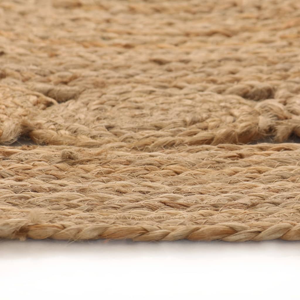 Kusový koberec pletený design juta 210 cm kulatý