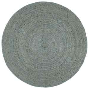 Preproga iz jute okrogla ročno delo 210 cm olivno zelena