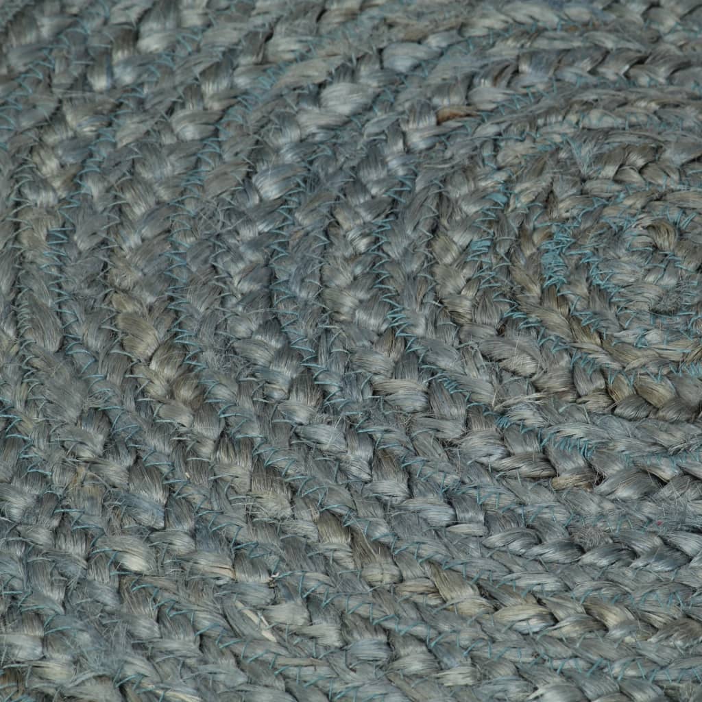 Ručně vyrobený koberec juta kulatý 210 cm olivově zelený