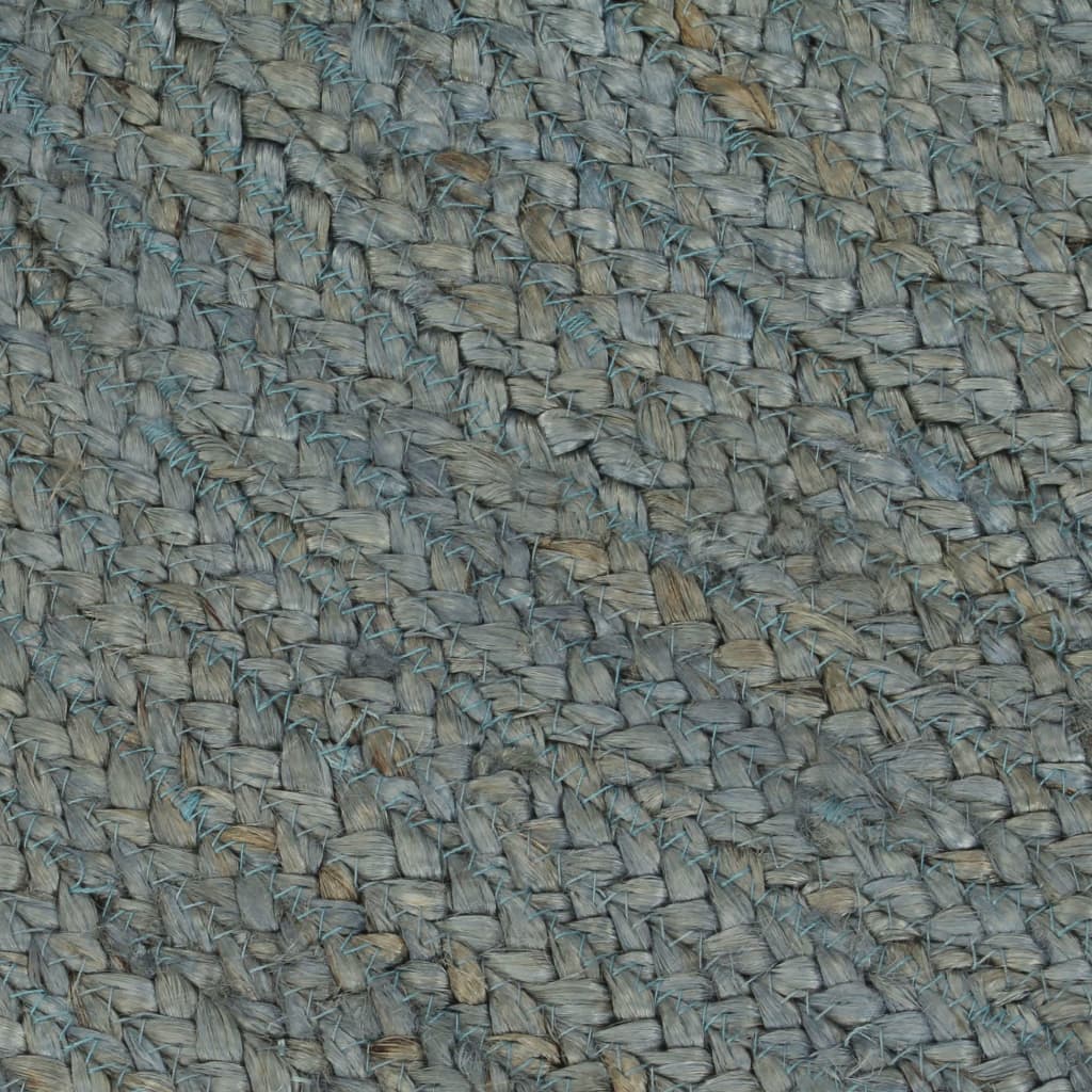 Ručně vyrobený koberec juta kulatý 240 cm olivově zelený