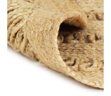 vidaXL Håndlaget flettet juteteppe 240 cm