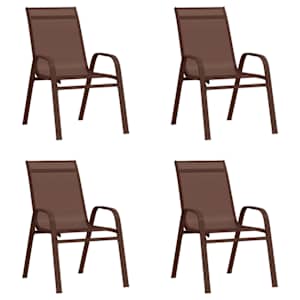 5dílný zahradní jídelní set hnědočerný - obrázek 3