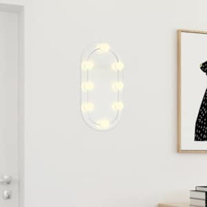 Zrcadlo s LED světly 40 x 20 cm sklo oválné - obrázek 3