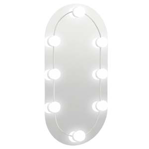 Zrcadlo s LED světly 60 x 30 cm sklo oválné - obrázek 2