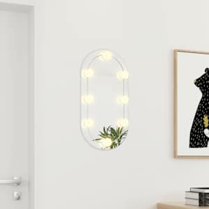 Zrcadlo s LED světly 60 x 30 cm sklo oválné - obrázek 3