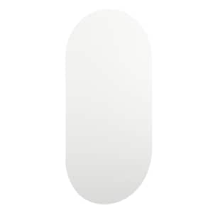 Zrcadlo s LED světly 80 x 40 cm sklo oválné - obrázek 4