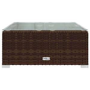 9dílná zahradní sedací souprava s poduškami polyratan hnědá - obrázek 8