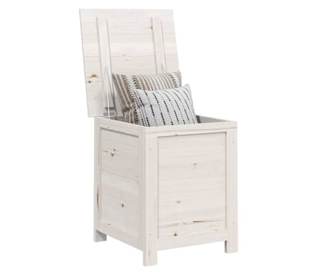 vidaXL Bo&icirc;te &agrave; coussins d'ext&eacute;rieur Blanc 50x50x56 cm Sapin massif