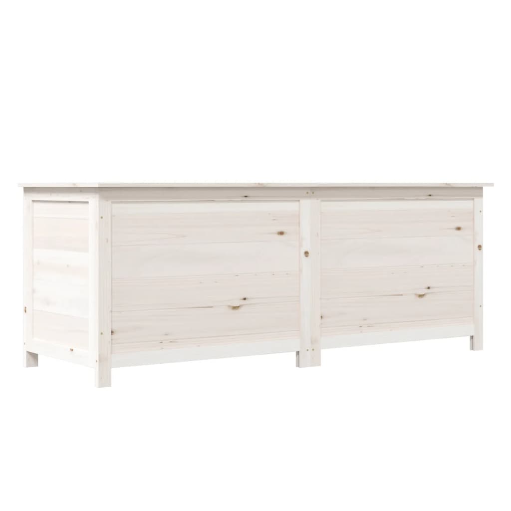 Image of vidaXL Outdoor Cushion Box White 150x50x56 cm Solid Wood Fir