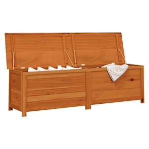 vidaXL Utend&oslash;rs putekasse brun 200x50x56 cm heltre gran