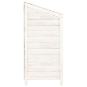 Zahradní kůlna bílá 102 x 52 x 112 cm masivní jedlové dřevo - obrázek 5