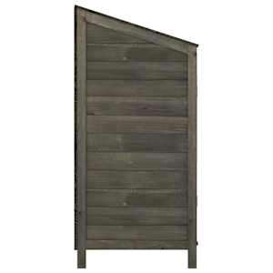 Zahradní kůlna antracitová 102x52x112 cm masivní jedlové dřevo - obrázek 5