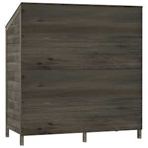 Zahradní kůlna antracitová 102x52x112 cm masivní jedlové dřevo - obrázek 6