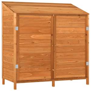 Zahradní kůlna hnědá 102 x 52 x 112 cm masivní jedlové dřevo - obrázek 2