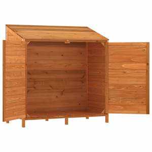Zahradní kůlna hnědá 102 x 52 x 112 cm masivní jedlové dřevo - obrázek 4
