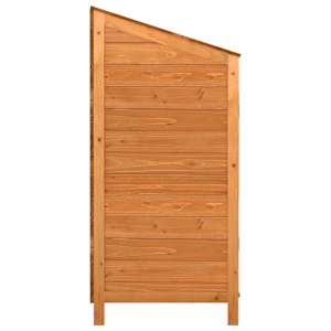 Zahradní kůlna hnědá 102 x 52 x 112 cm masivní jedlové dřevo - obrázek 5