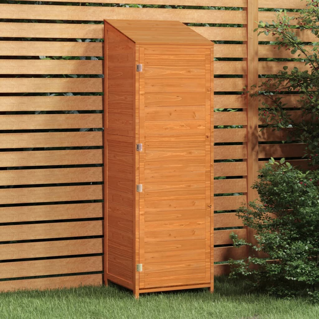 Capanno da Giardino Marrone 55x52x174,5 cm Legno Massello Abete