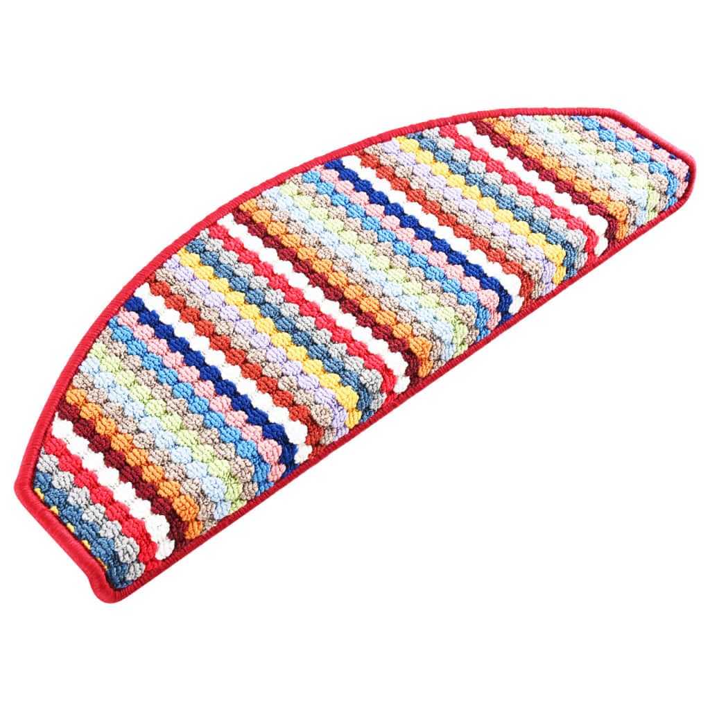 

vidaXL Trapmatten zelfklevend 15 st 65x28 cm meerkleurig rood