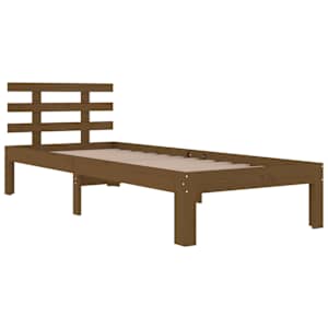vidaXL Πλαίσιο Κρεβατιού Μελί 75x190 εκ. Ξύλο Πεύκου Small Single