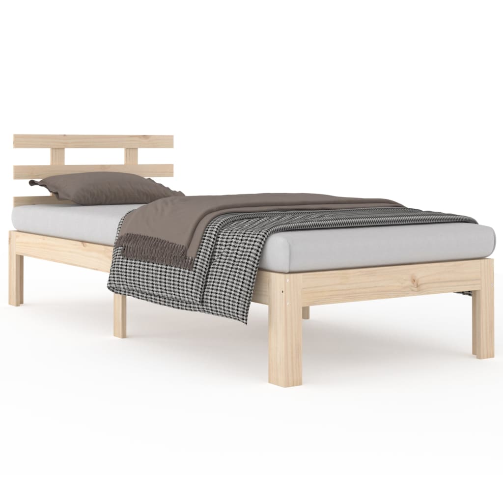 vidaXL Rám postele masivní dřevo 90 x 190 cm Single