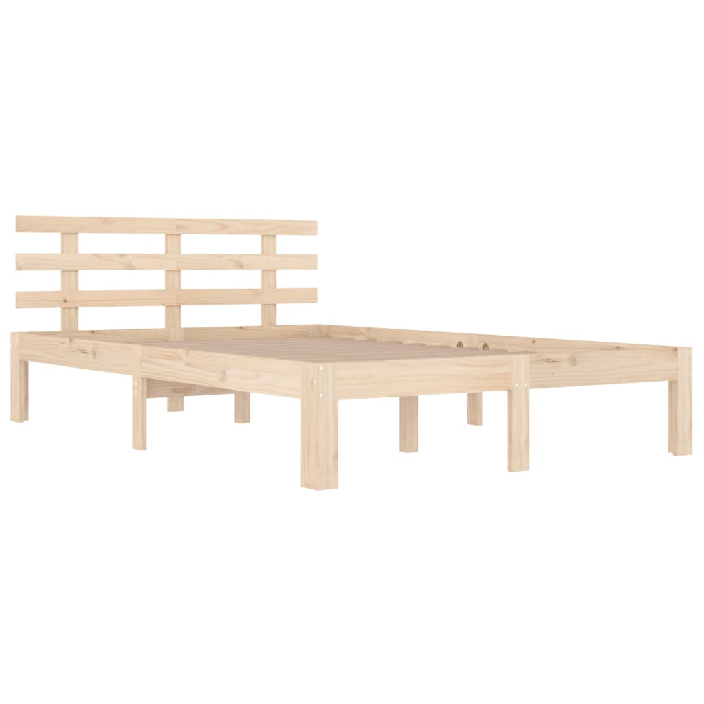 vidaXL Bedframe massief hout 135x190 cm Double afbeelding