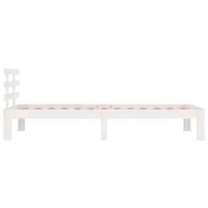 Rám postele bílý masivní dřevo 90 x 200 cm - obrázek 5