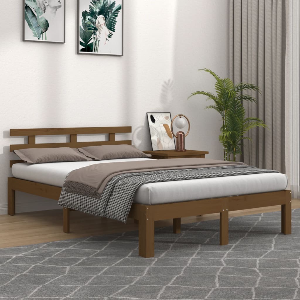 Bed frame outlet queen brown