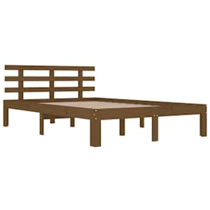 Rám postele medově hnědý masivní dřevo 150 x 200 cm King Size - obrázek 3