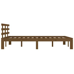Rám postele medově hnědý masivní dřevo 150 x 200 cm King Size - obrázek 5